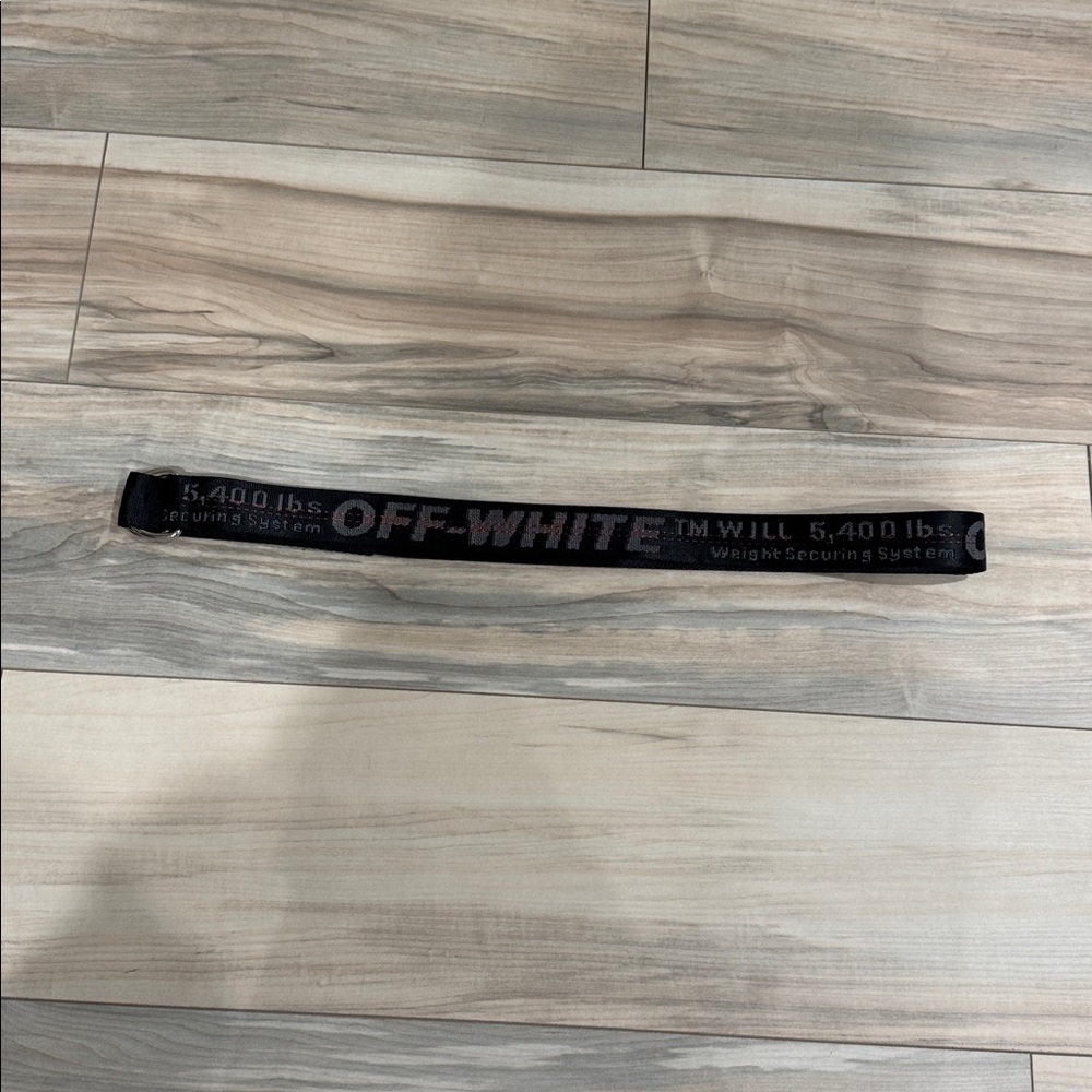 Authentic Off-White Black and White Logo Industrial TM Will Belt